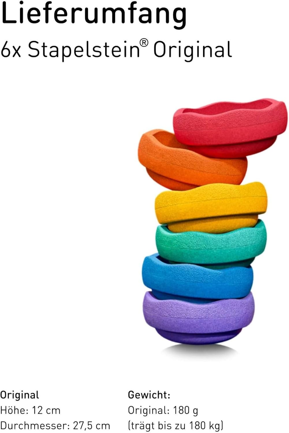 Balanciersteine für Kinder, Rainbow Classic 6
