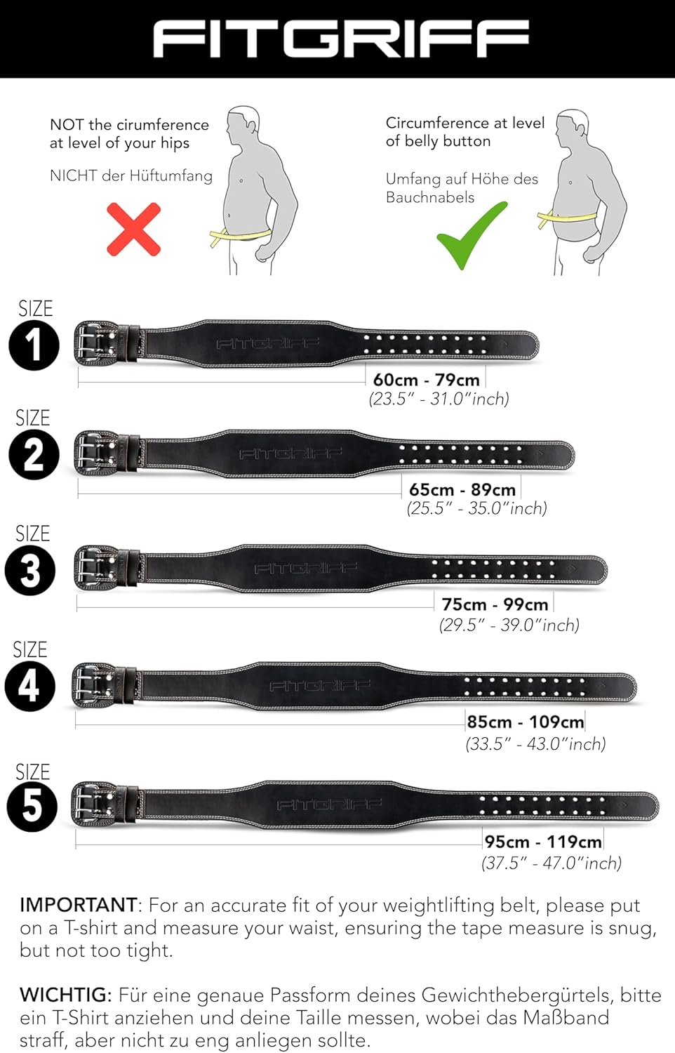 Klassischer Gewichthebergürtel, 75 bis 99 cm, 75 - 99cm Bauchumfang Black (4 inch)