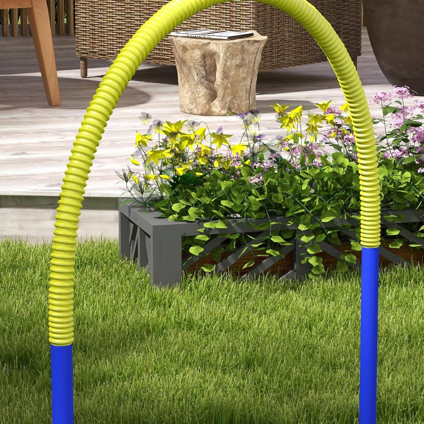 Hund Agility Set PE, ABS Blau+Gelb, Blau+Gelb