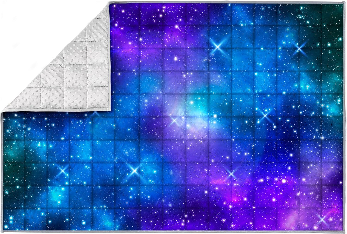 Gewichtsdecke für Kinder, 3.2 kg, Nebel Galaxy 102x150cm