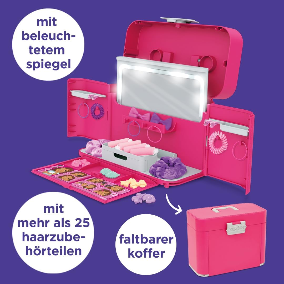 Faltbarer Haar-Stylingkoffer mit Zubehör für Kinder