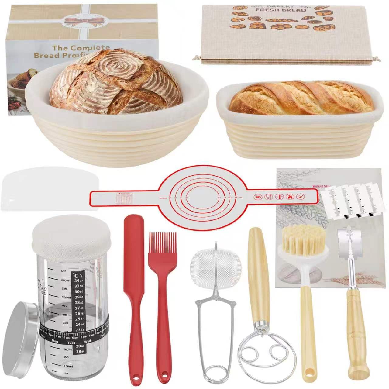 12-teiliges Sauerteig Starter-Set, 12-teiliges Brotstarter-Set