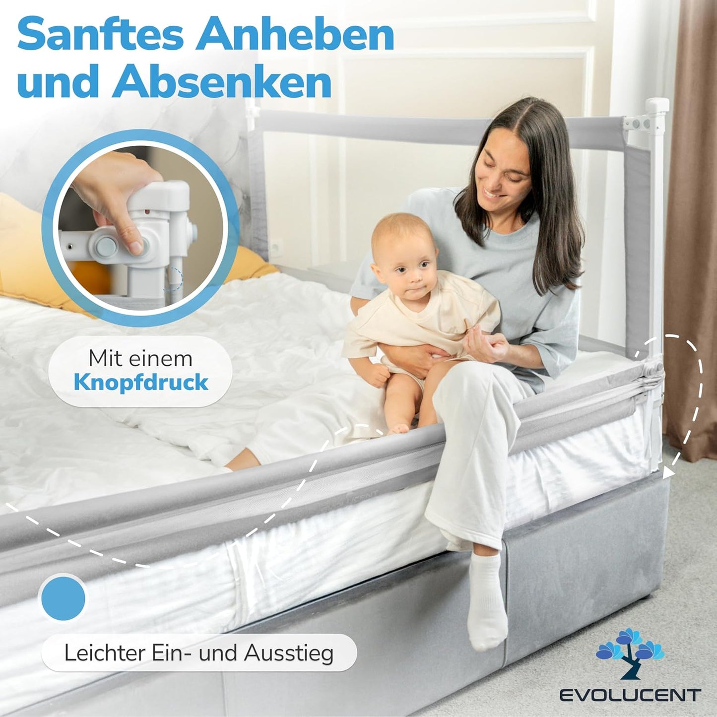 Bettgitter für Boxspringbetten, 200 cm