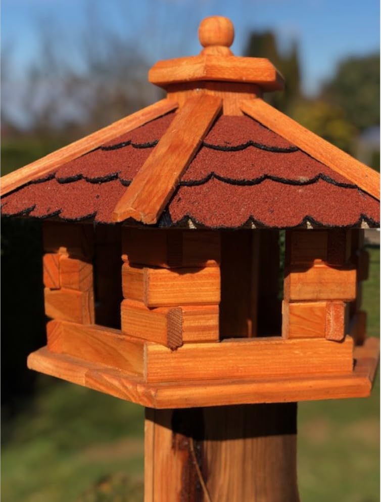 Wetterfestes Vogelhaus, Grösse M ohne Ständer Rot - Braun