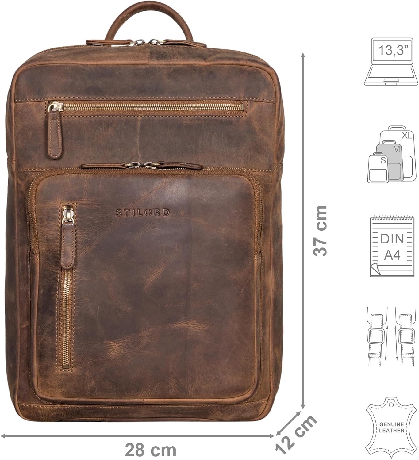 Valera Business-Rucksack, Mittel - Braun