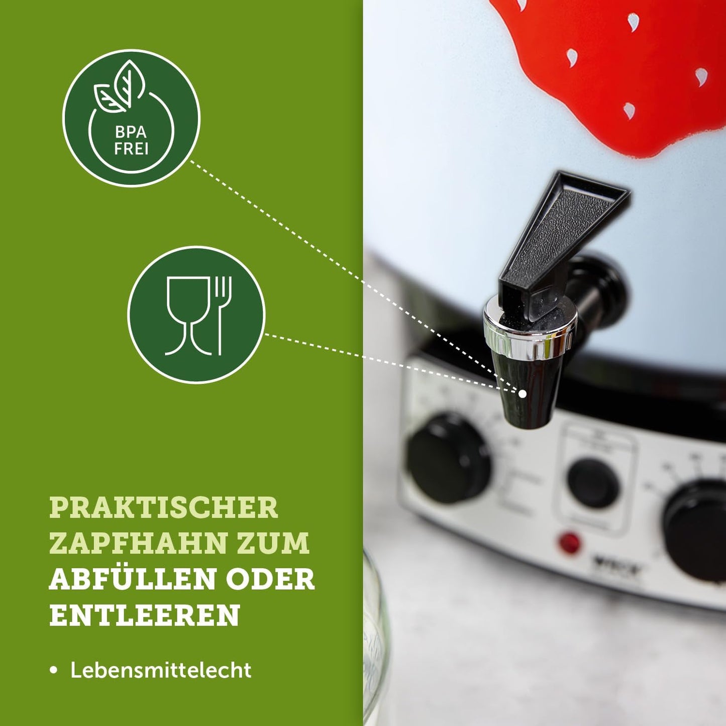 Einkochautomat WAT15-A mit Thermostat & Zeitschaltuhr