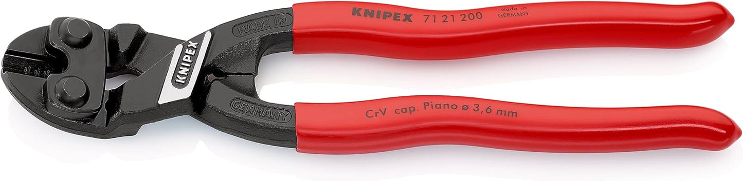 CoBolt Kompakt-Bolzenschneider, 20° gewinkelter Kopf Griffe mit Kunststoff Überzogen, Rot 200 mm / SB-Verpackung