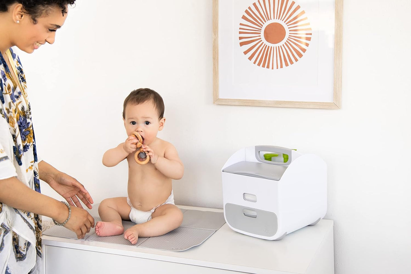 Wickeltisch-Caddy, Grey Nappy Caddy
