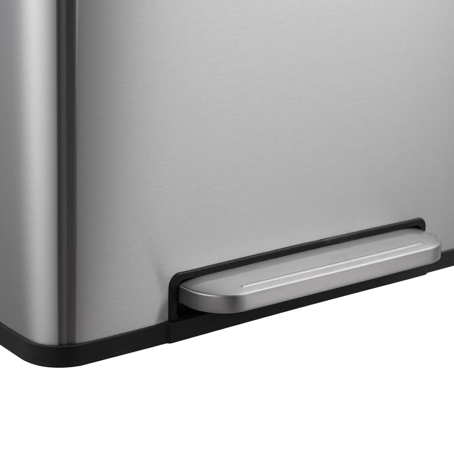 Tretmülleimer LT2X30 mit Softclose-Deckel (2 Fächer), Silber