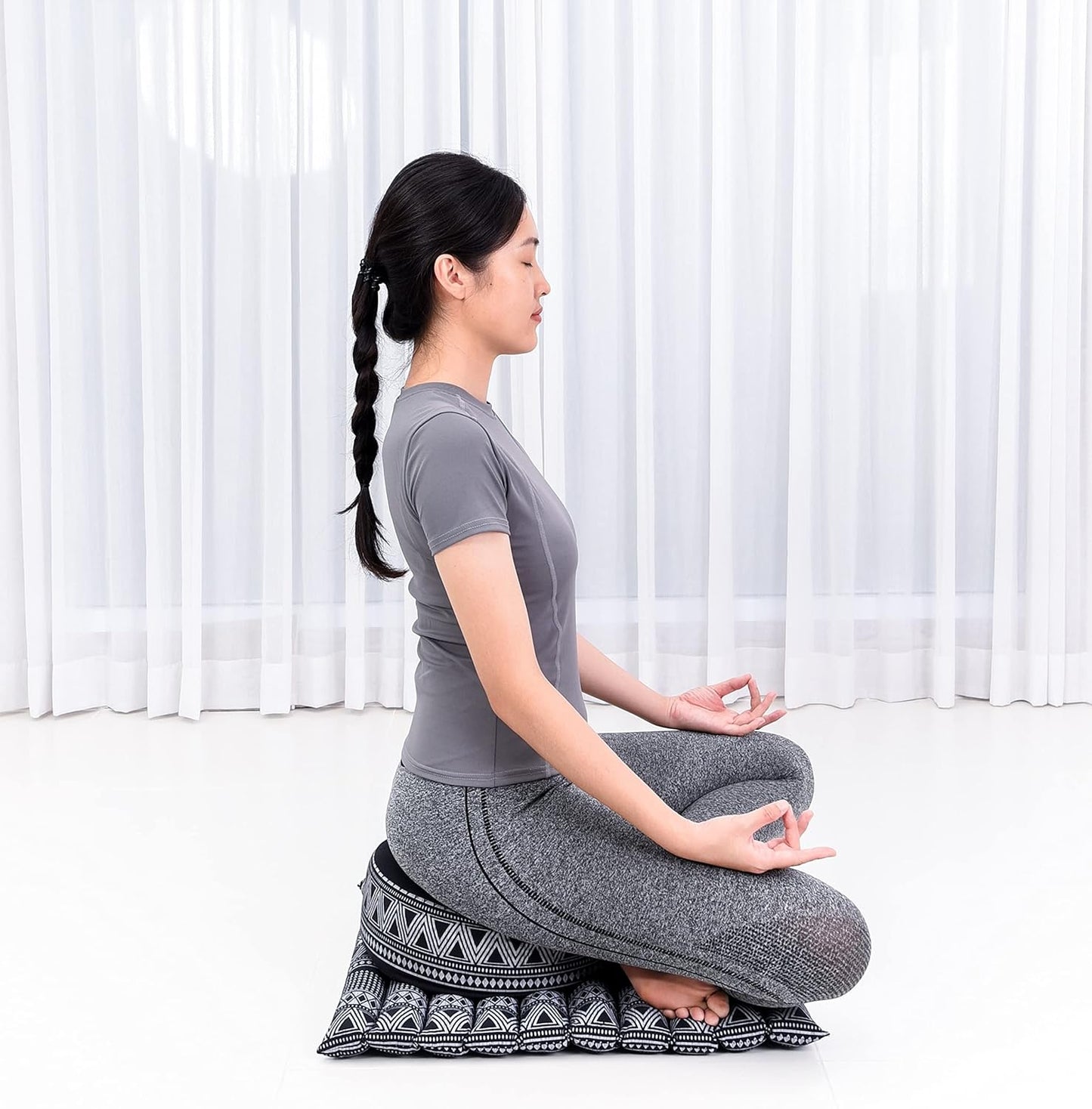 Meditationsset mit Kissen und Sitzmatte, Cbt3 - Schwarz
