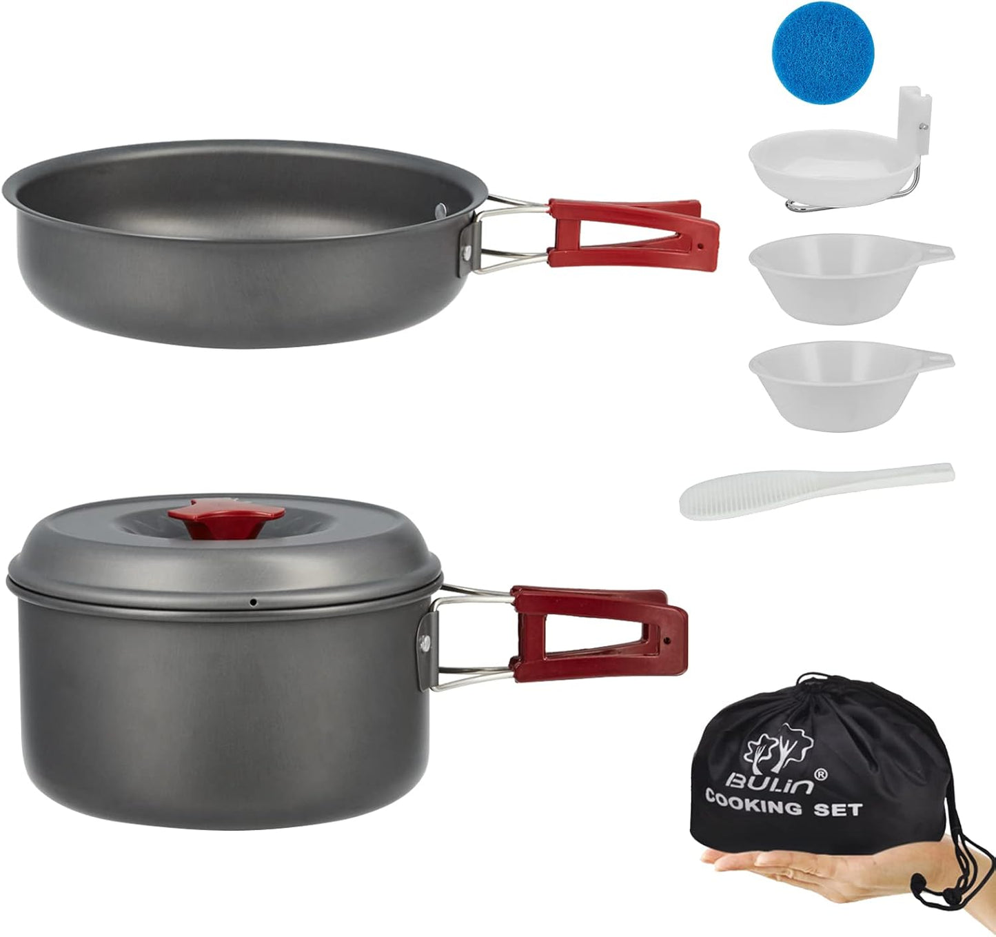 Camping Kochgeschirr Set, 2 Personen 1.6L