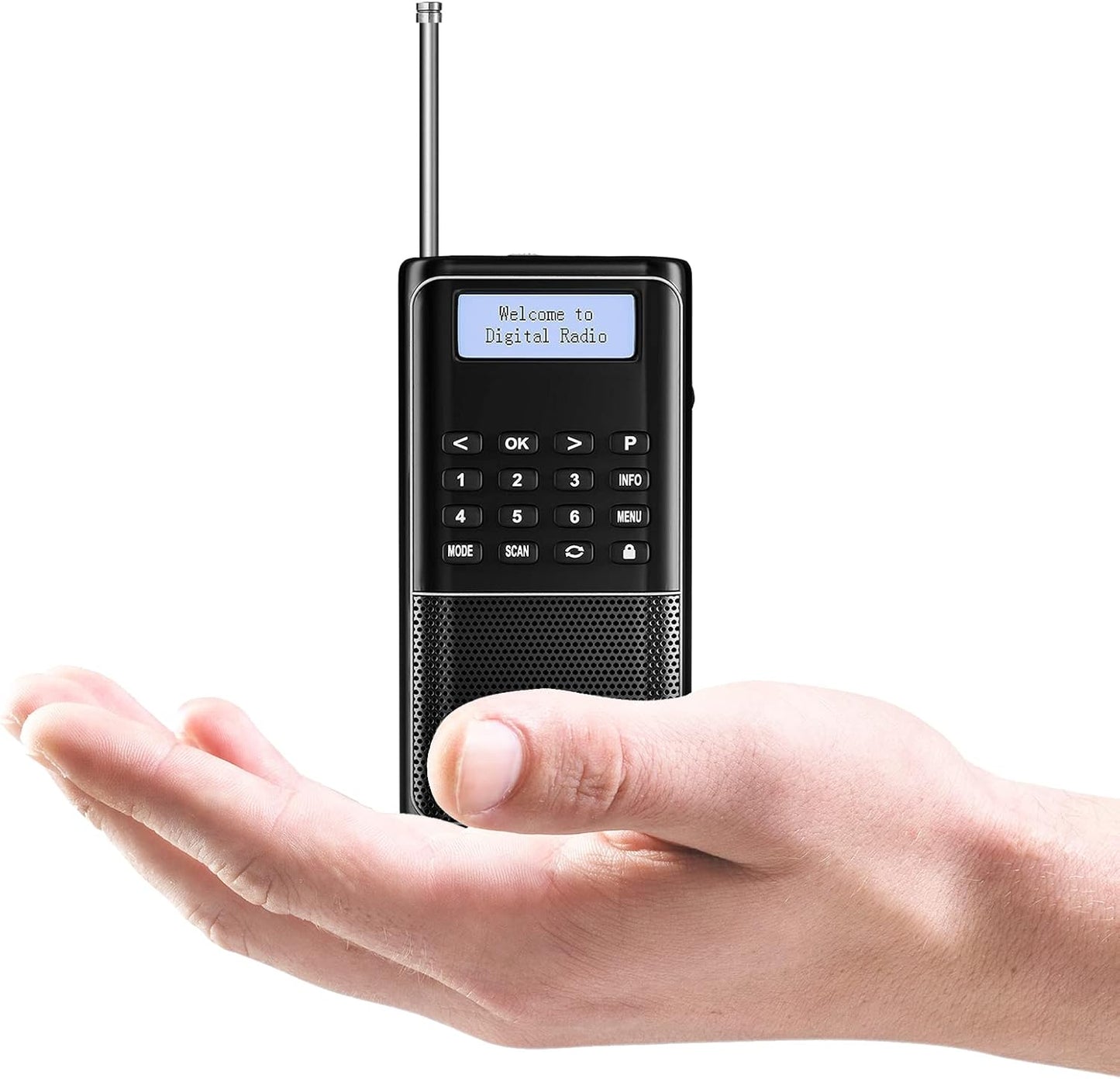 Tragbares DAB-Radio RD23, Schwarz