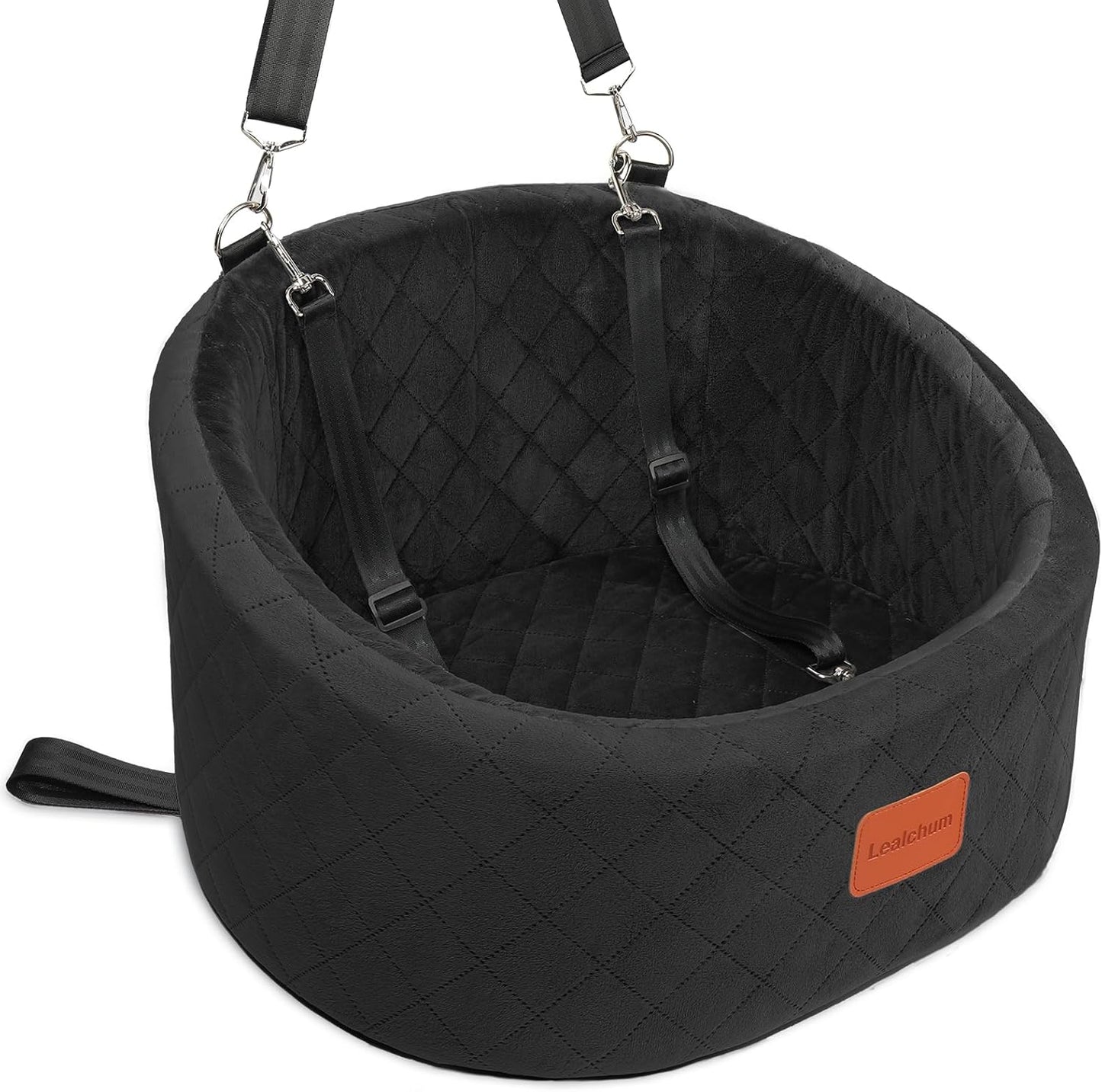 Hunde-Autositz mit Sicherheitsleine, Black Small