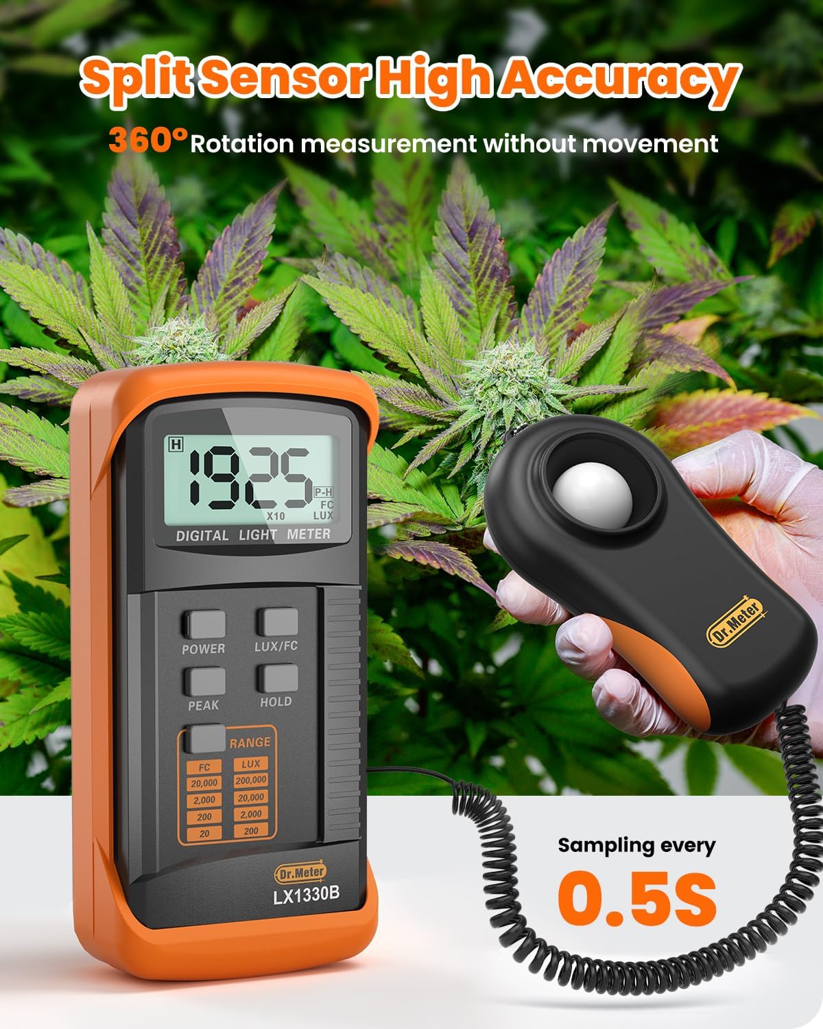 LX1330B Digital Luxmeter mit 360° Sensor