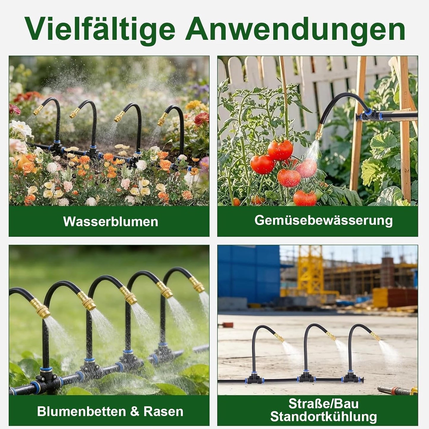 Automatisches Gartenbewässerungssystem mit 15 m Schlauch
