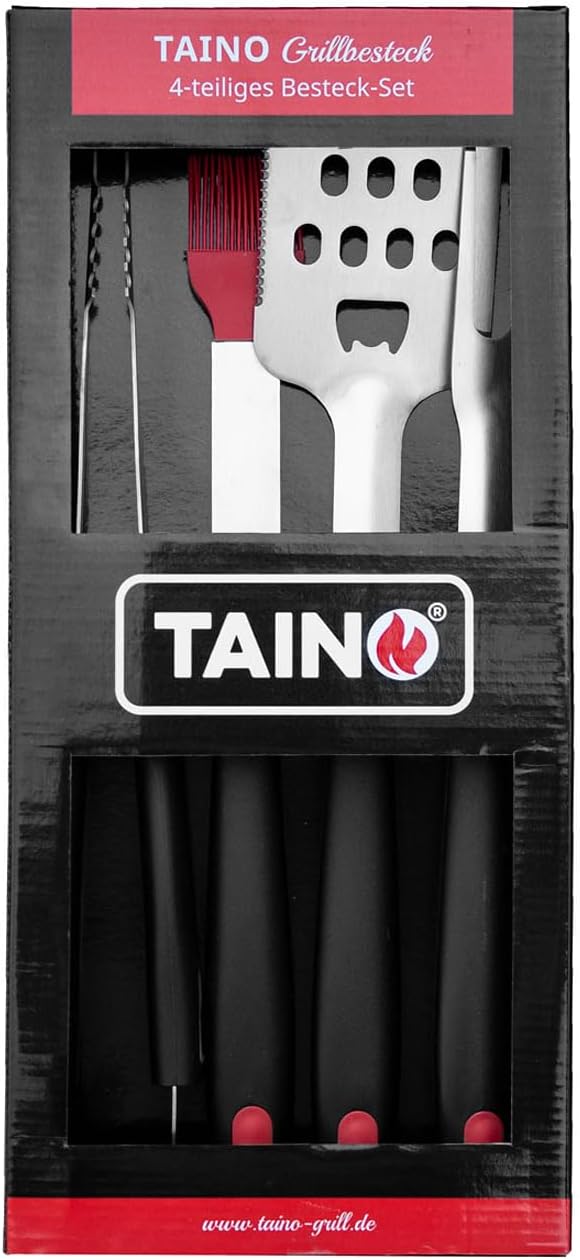 4-teiliges Grillbesteck-Set, 4-teilig
