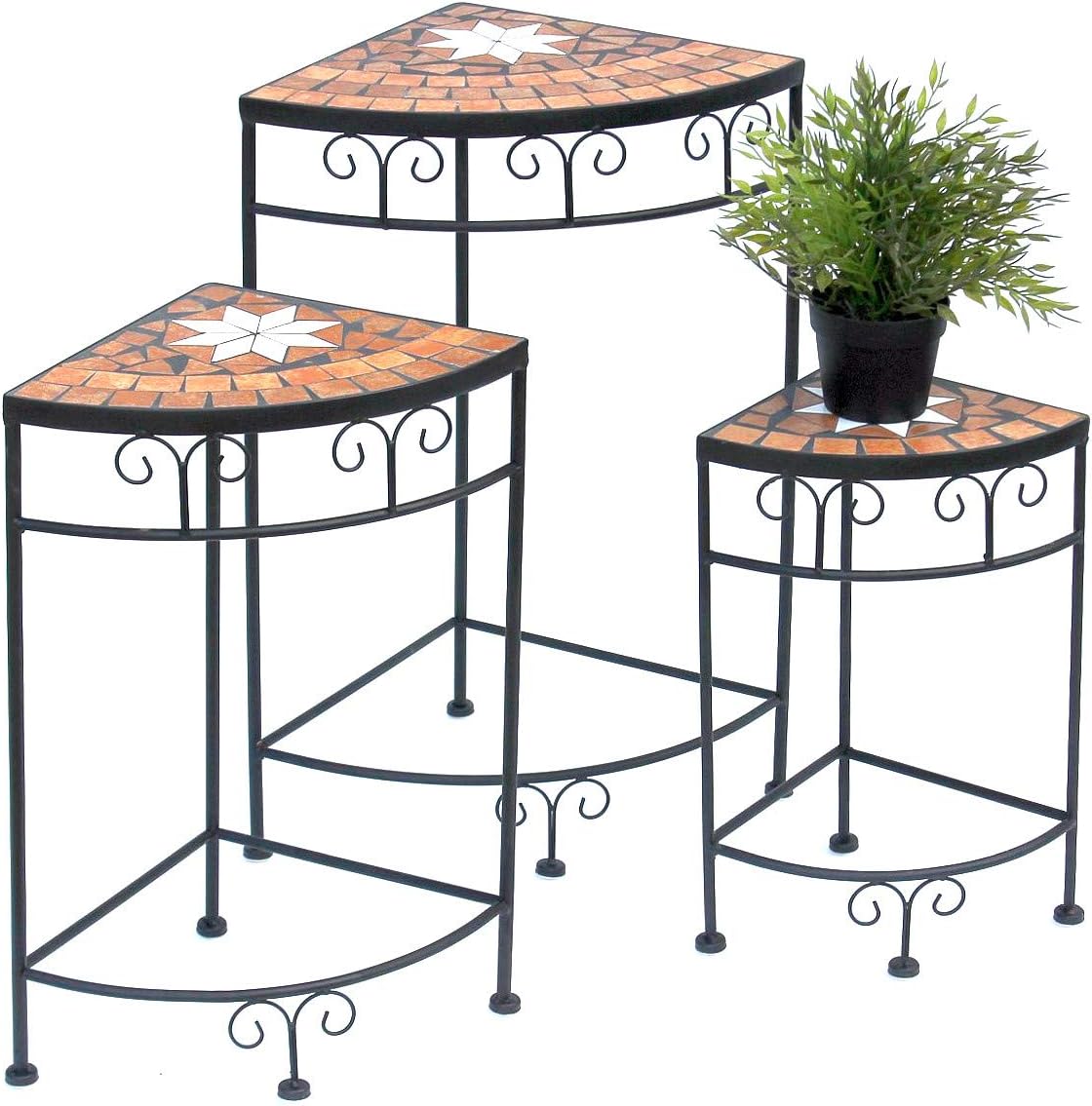 3er-Set Blumenhocker Mosaik Merano