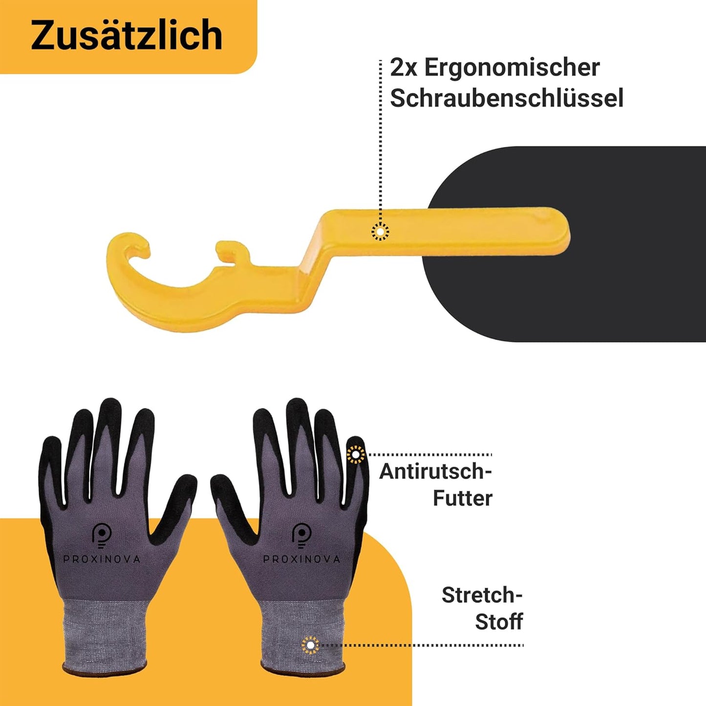 Fliesen-Nivelliersystem Kit mit 100 Abstandhaltern, Screwable Kit