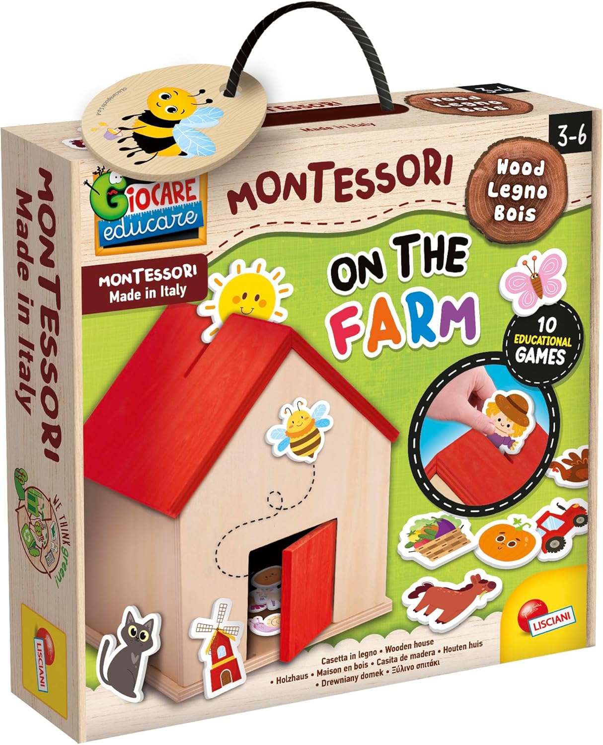 Montessori Baby Holz-Bauernhofspiel