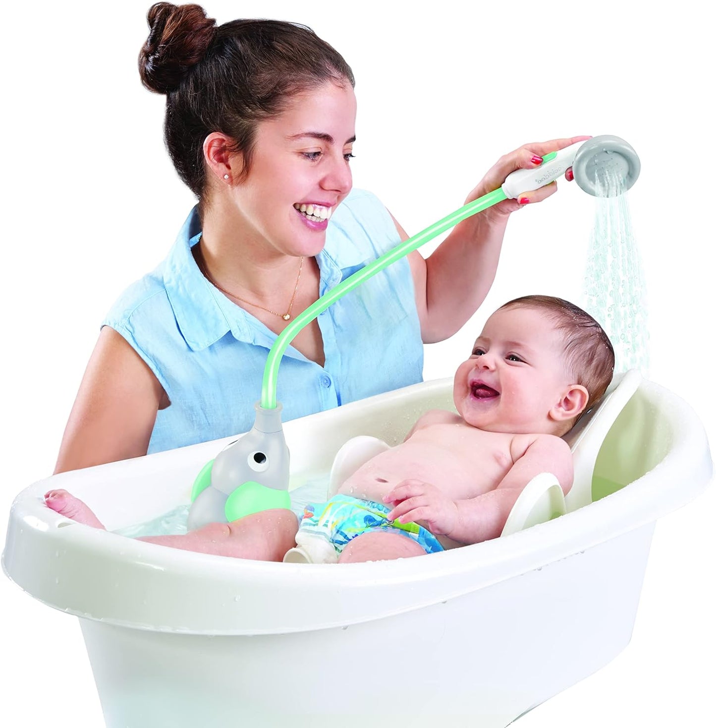 Elephant Duschkopf für Baby-Badewanne mit Wasserpumpe, Türkis