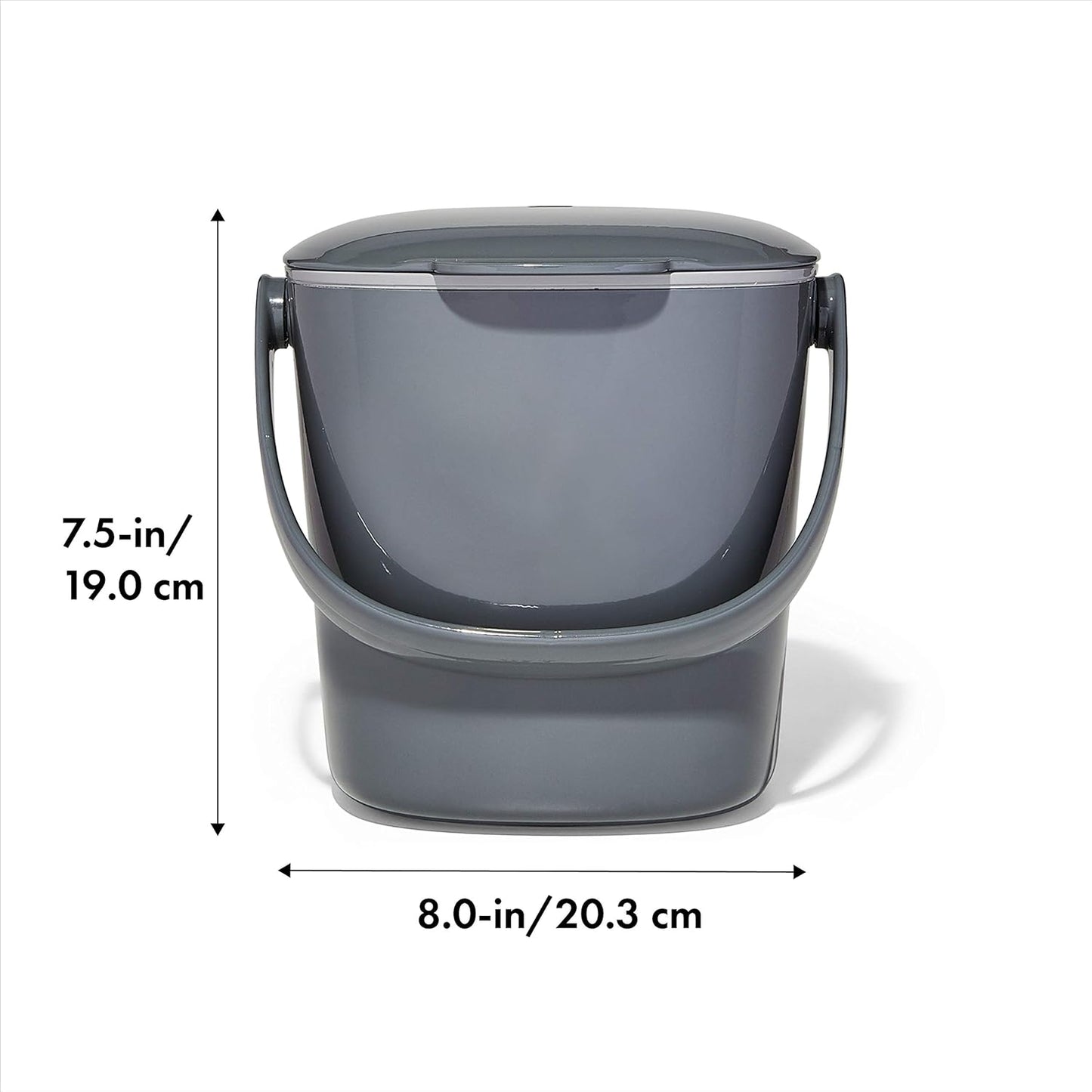Geruchsdichter Komposteimer, 2.8L Anthrazit
