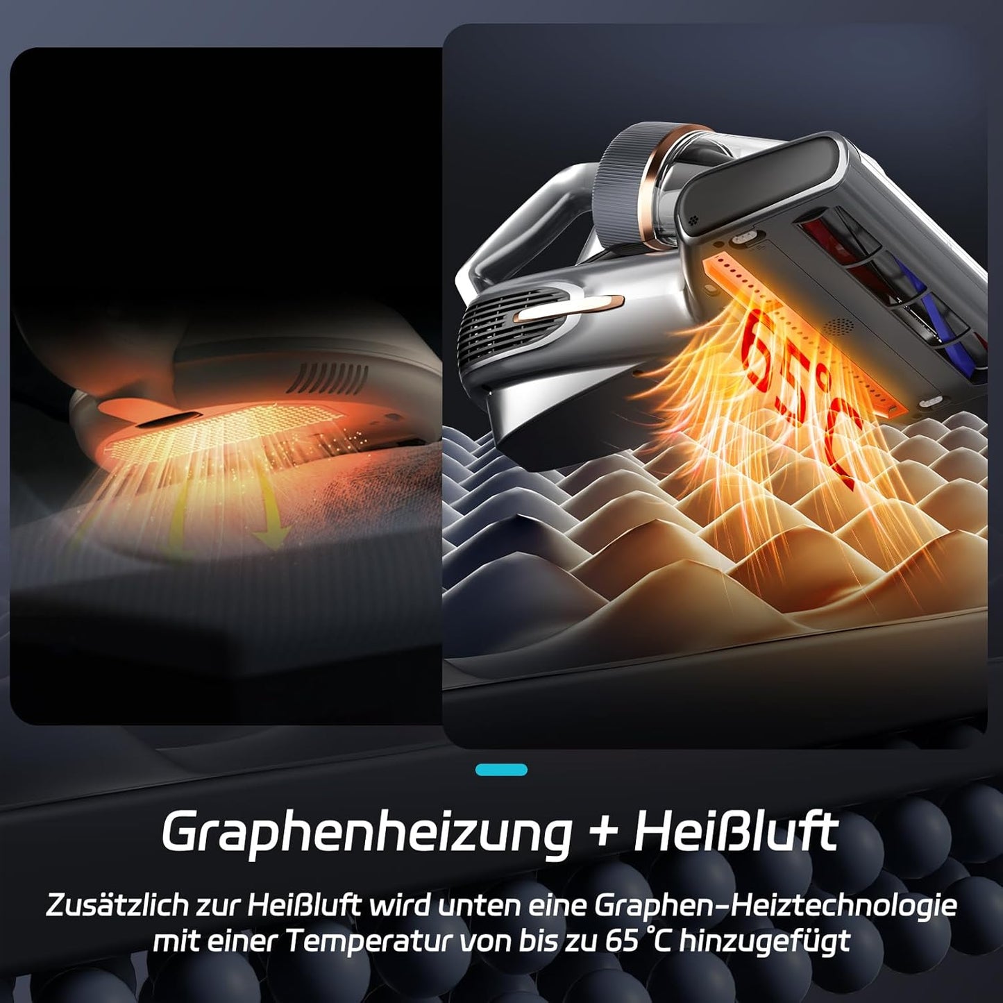 Milbensauger BX7 Pro Max mit UV-C-Licht & Heissluft