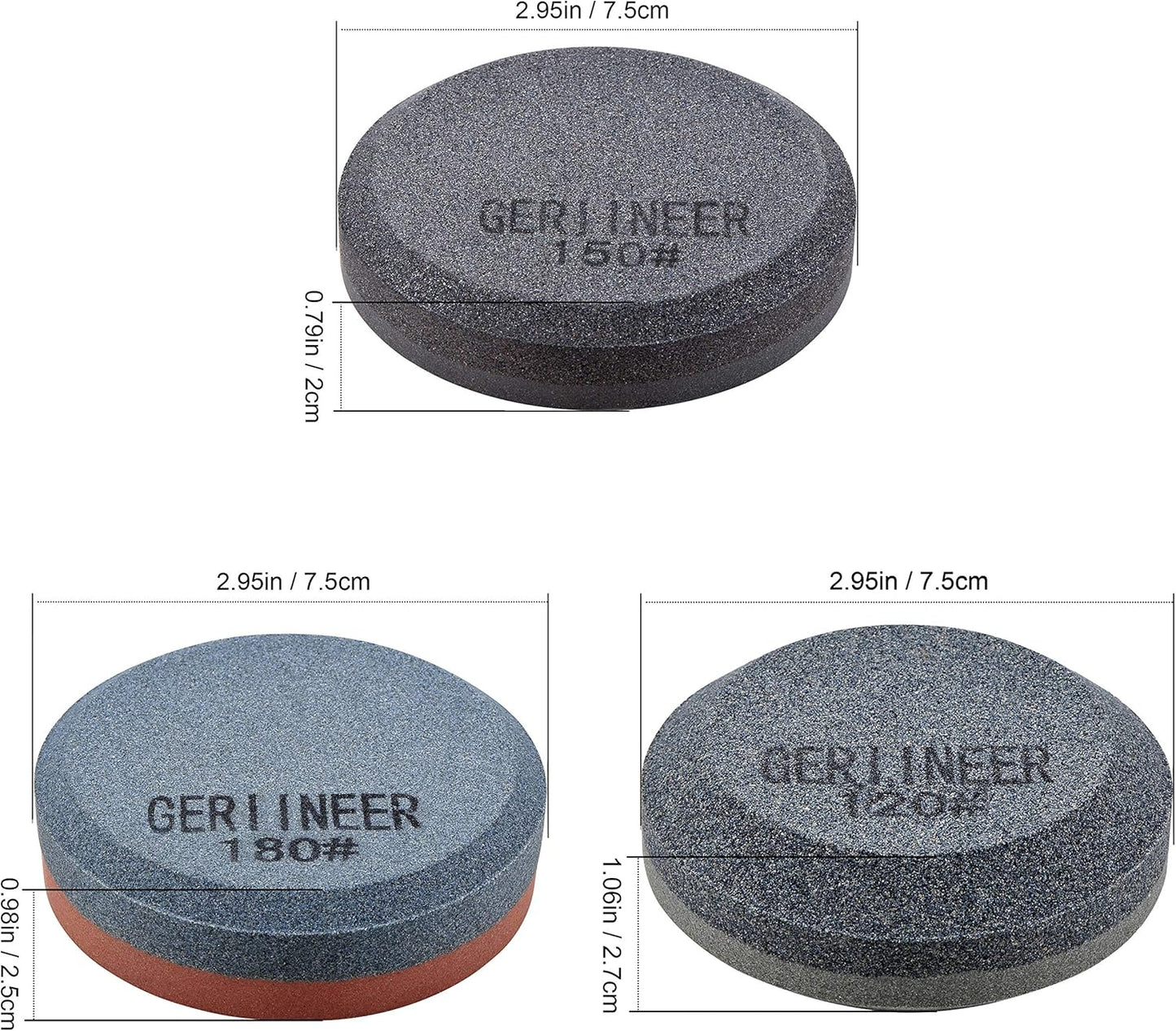 2-IN-1 Schleifstein-Set für Äxte und Messer, 3 Pcs
