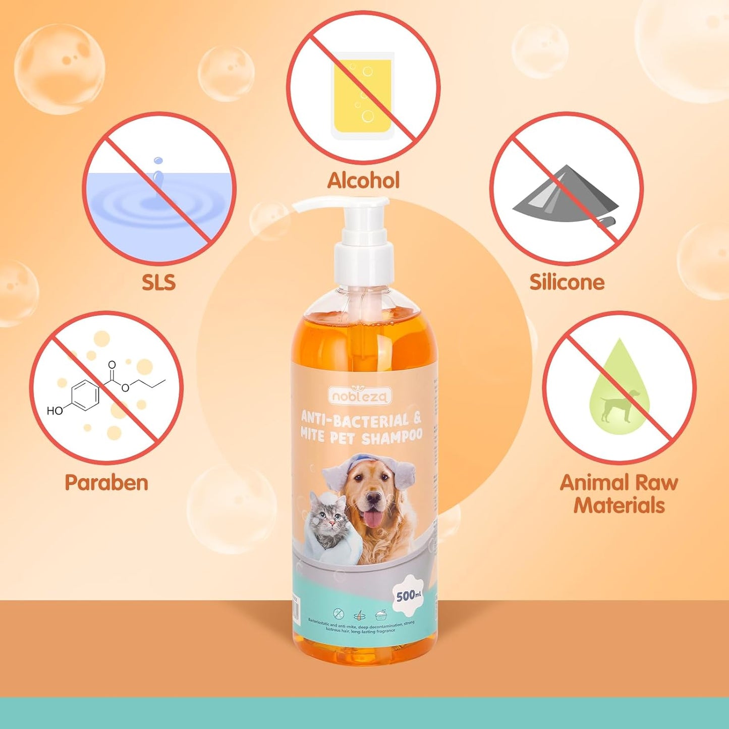 Hundeshampoo gegen Juckreiz und Hautreizungen (500ml), Sensitiv