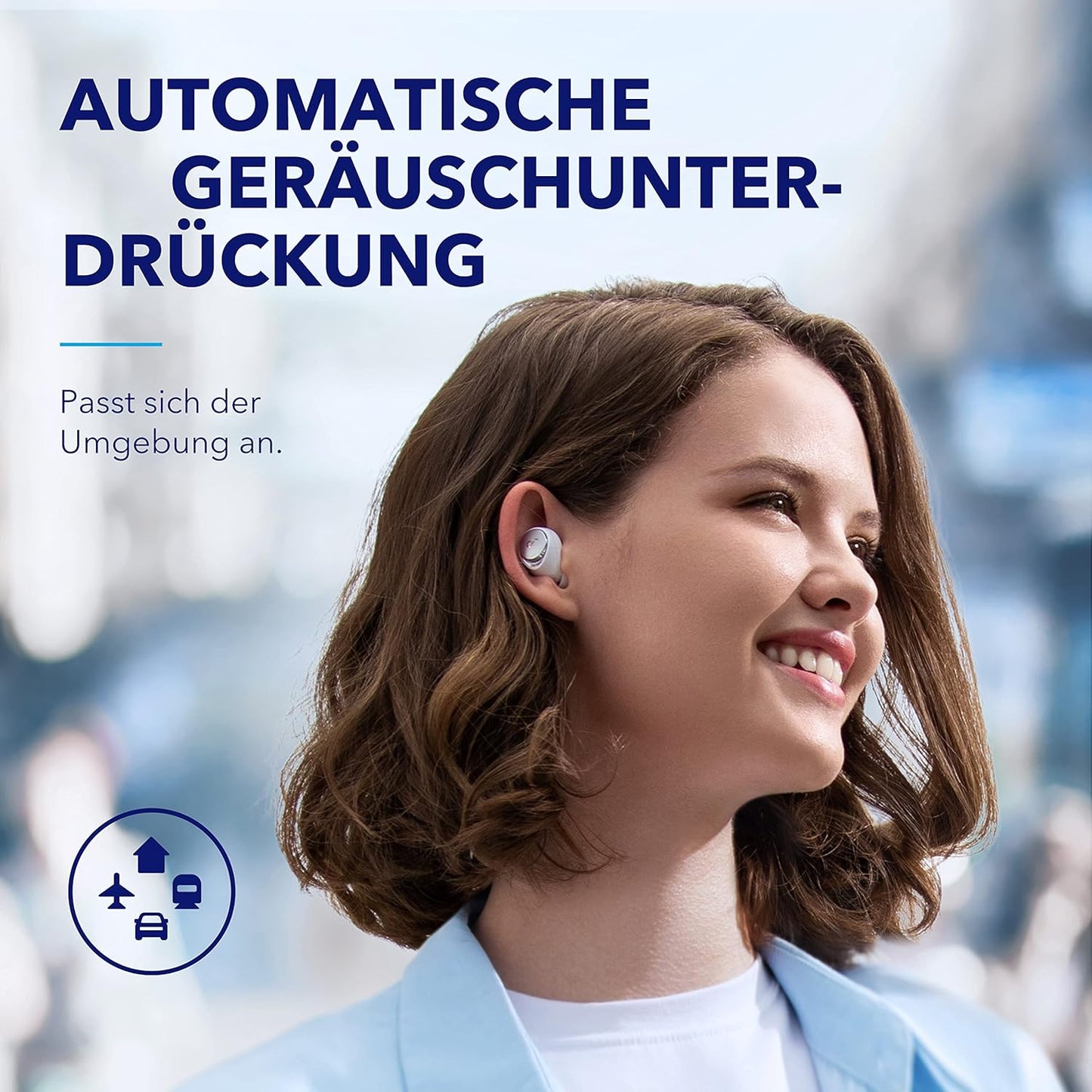 Space A40 Kopfhörer mit Geräuschunterdrückung, Weiß