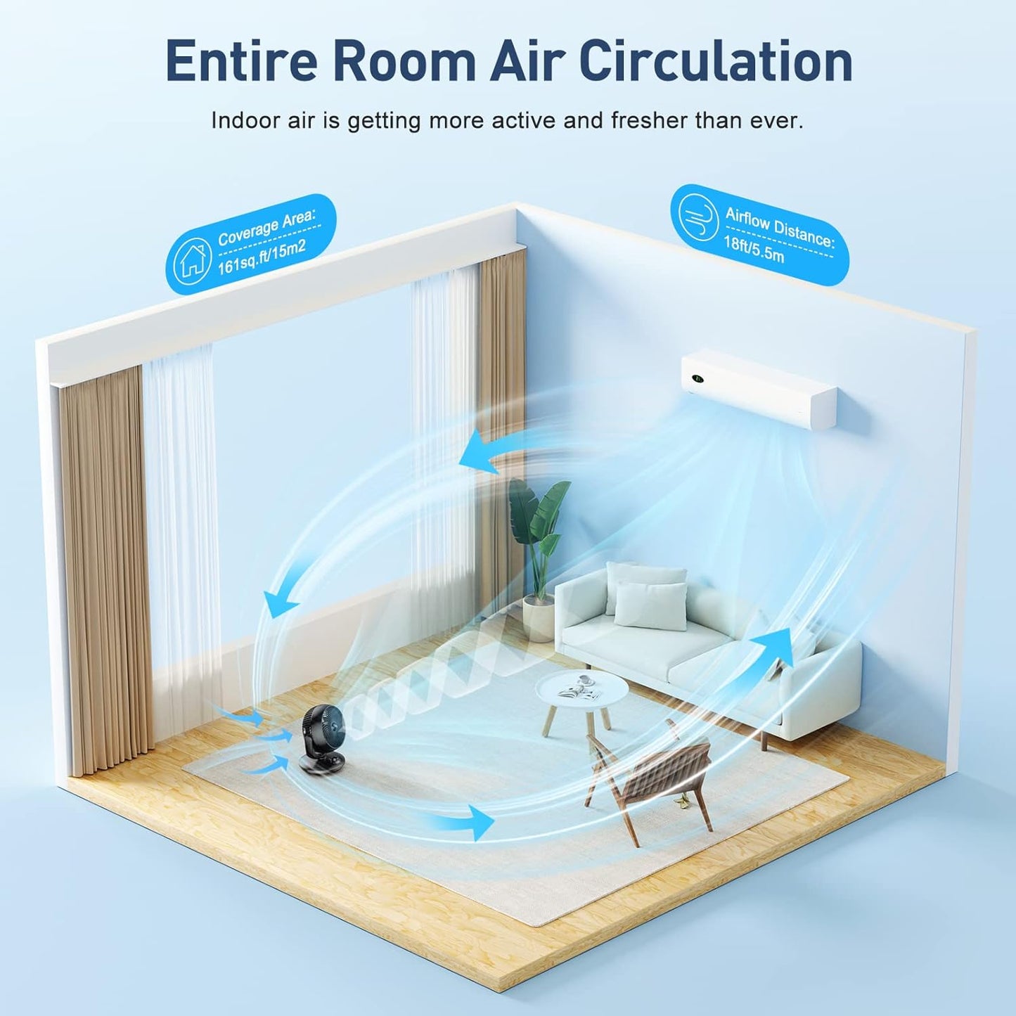 Tischventilator mit 3 Geschwindigkeiten