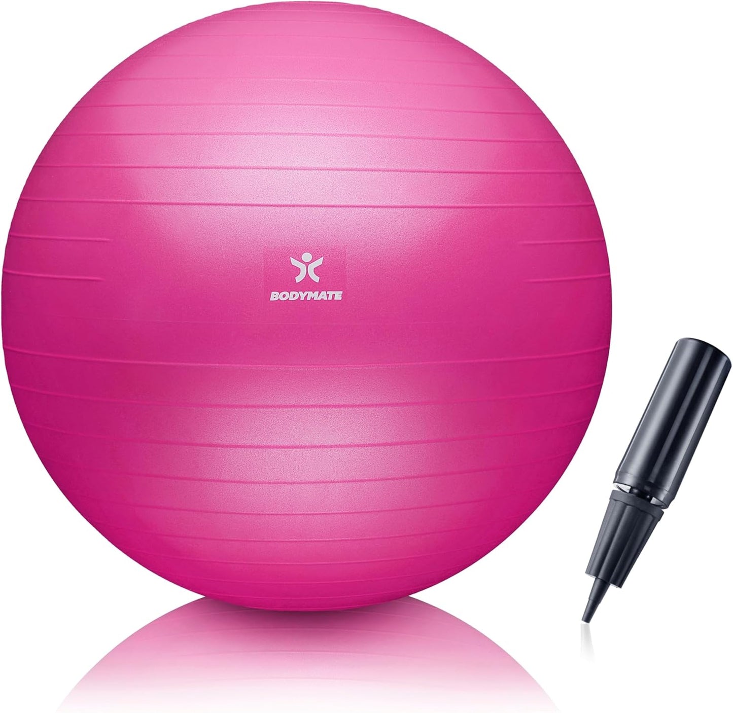 Gymnastikball Sitzball mit Pumpe und E-Book (85 cm), Magenta 85 cm (für Körpergröße ab 186cm)