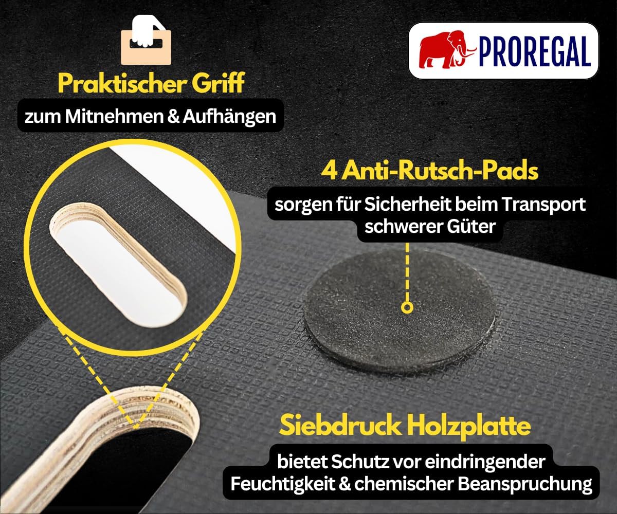 8-teiliges Profi Transportroller-Set Hercules, rutschfest, 8 Stück - 30x60cm Transportroller