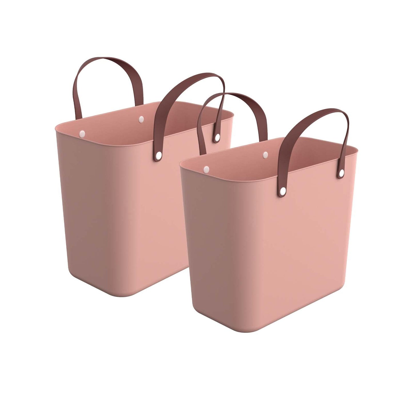 Einkaufskorb-Set aus Kunststoff (2 Stück, 25 L), Rosa
