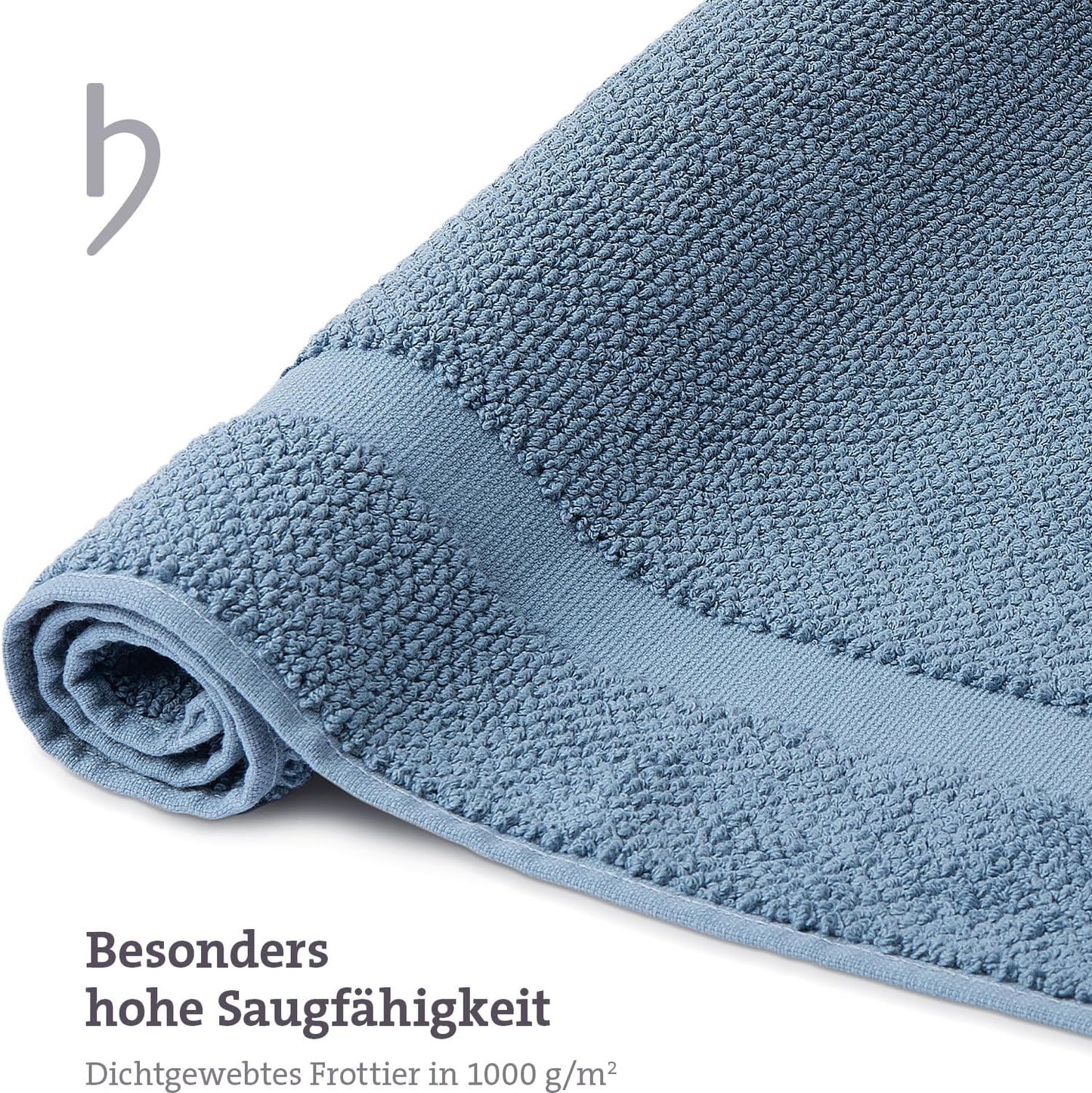 Waschbarer Badvorleger, 50 x 80 cm (Rechteckig) Blau