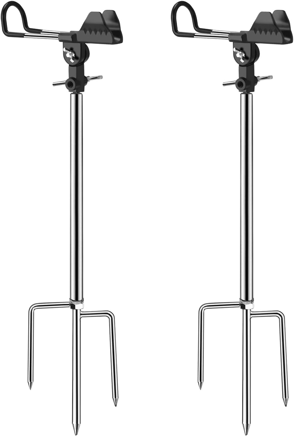 Angelrutenhalter-Set, Schwarz