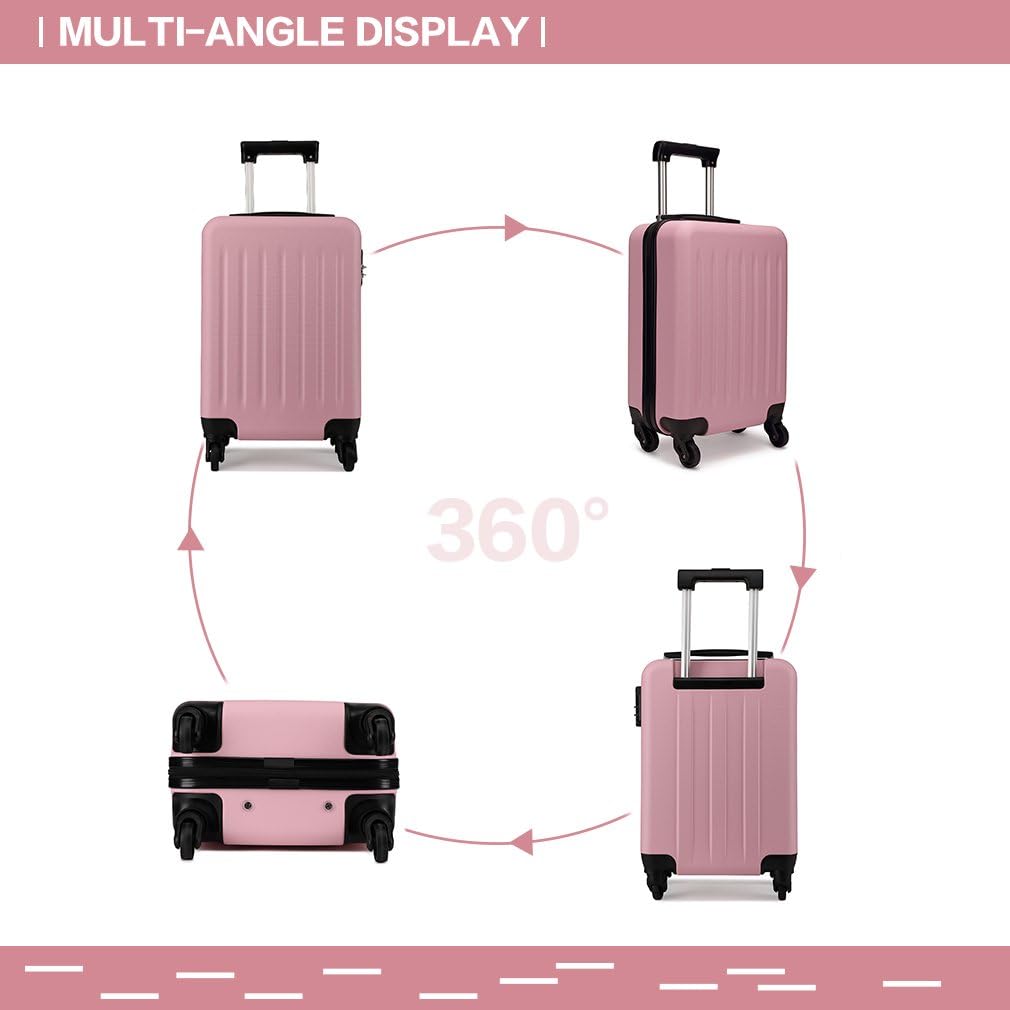 Hartschalen-Reisekoffer mit 4 Rollen, Pink Grosser Koffer