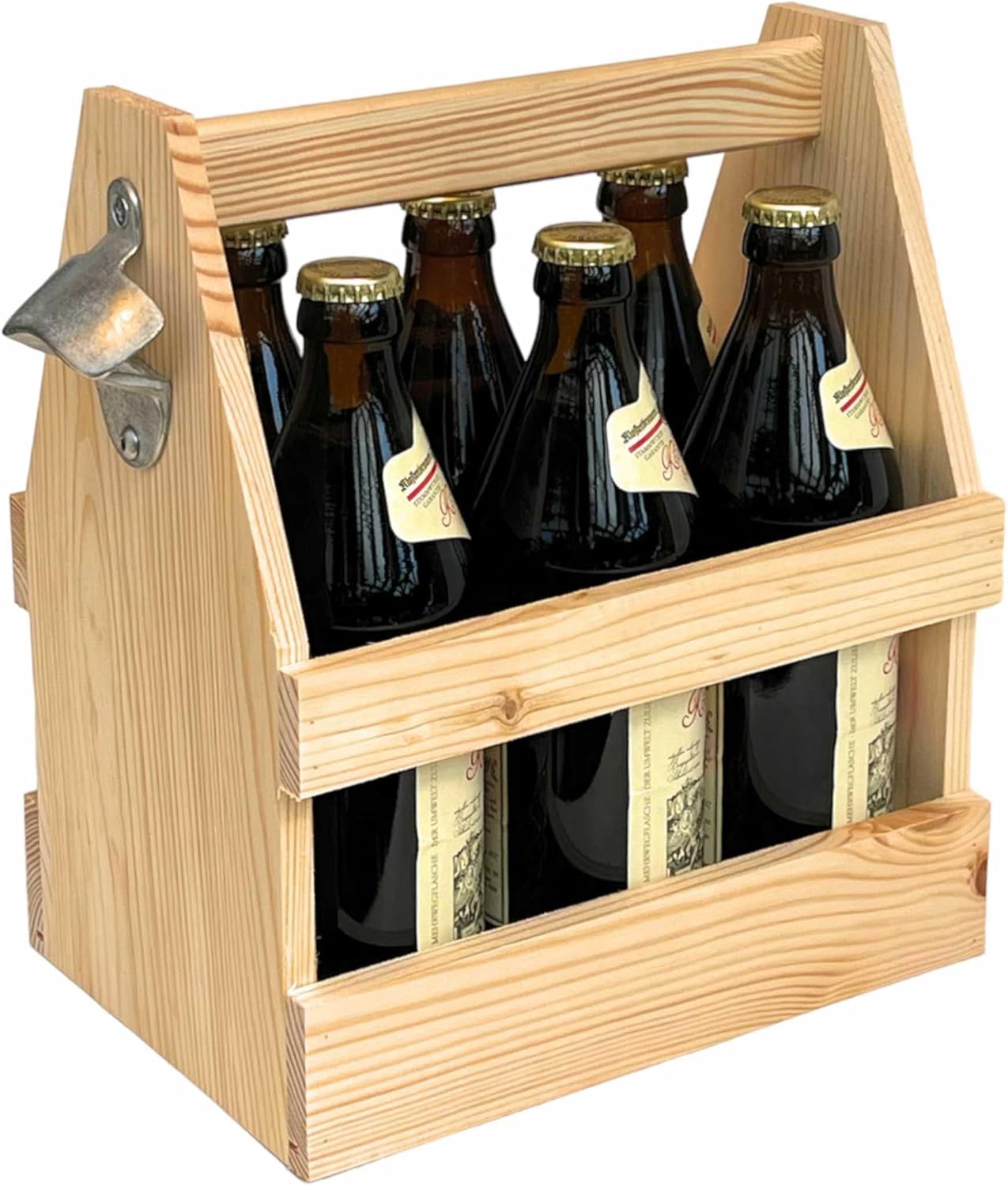 Bierträger für 6 Flaschen mit Öffner