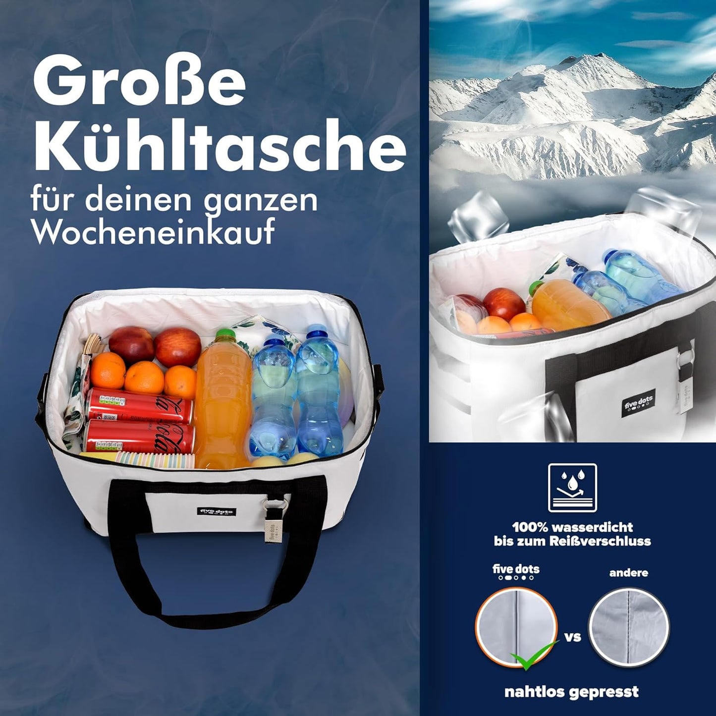 Kühltasche, Grau - 17l