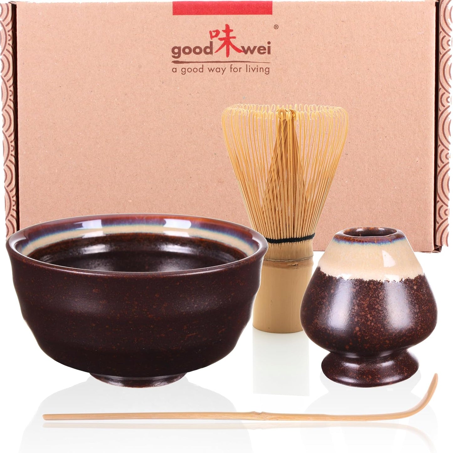Matcha Set – Schale, Bambusbesen & Halter, Kumo