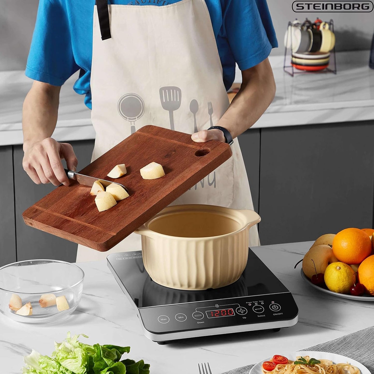 Induktionskochplatte mit Touch Bedienfeld