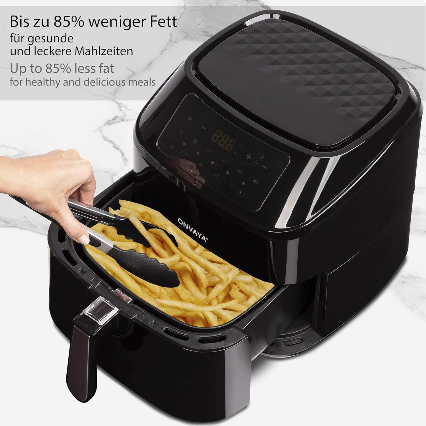 Airfryer XXL Heissluftfritteuse mit 10 Programmen
