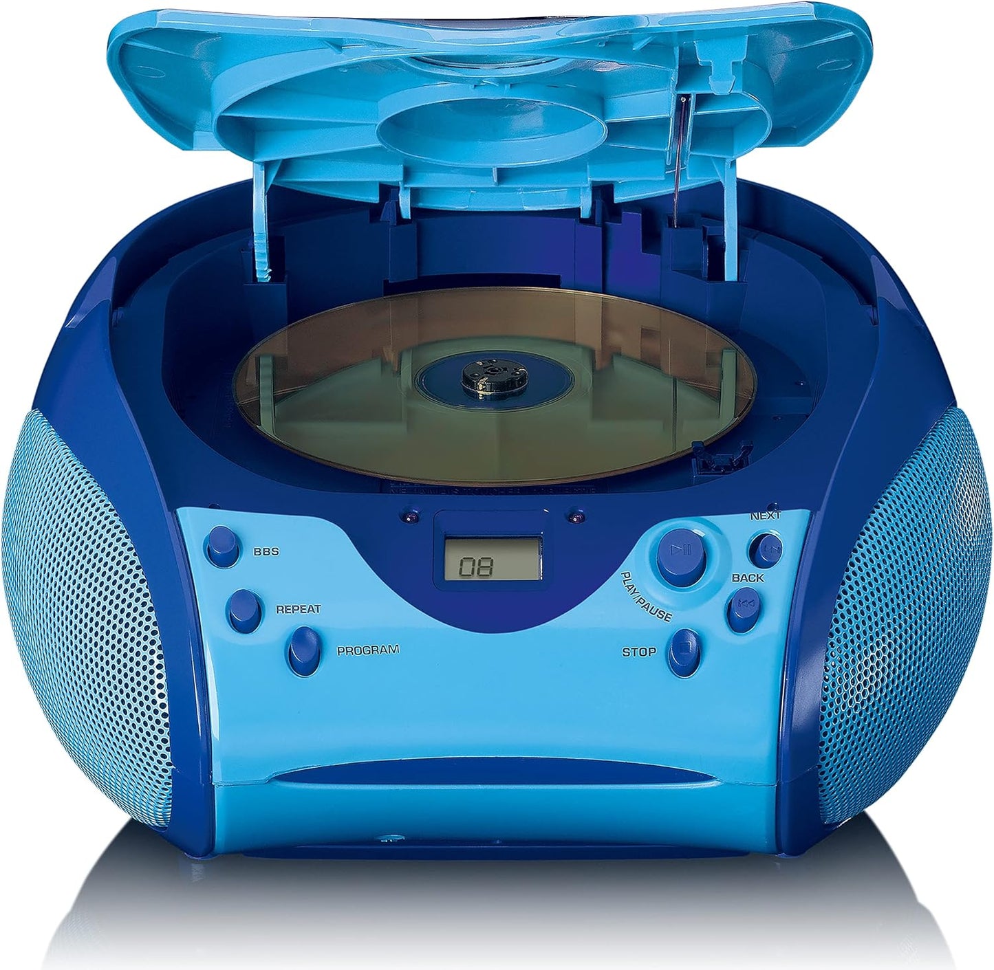 SCD-24 CD-Player mit Aufklebern, Mit Aufklebern Blau