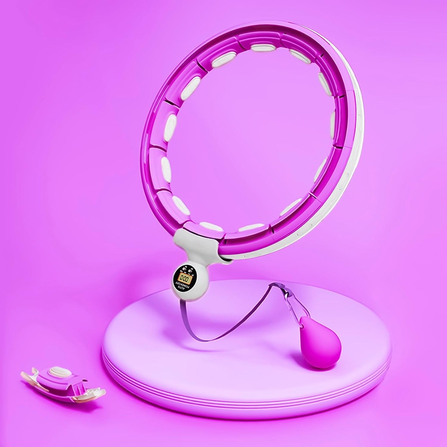 Smart Fitness Hula Hoop mit Massagefunktion, Einstellbar Violett
