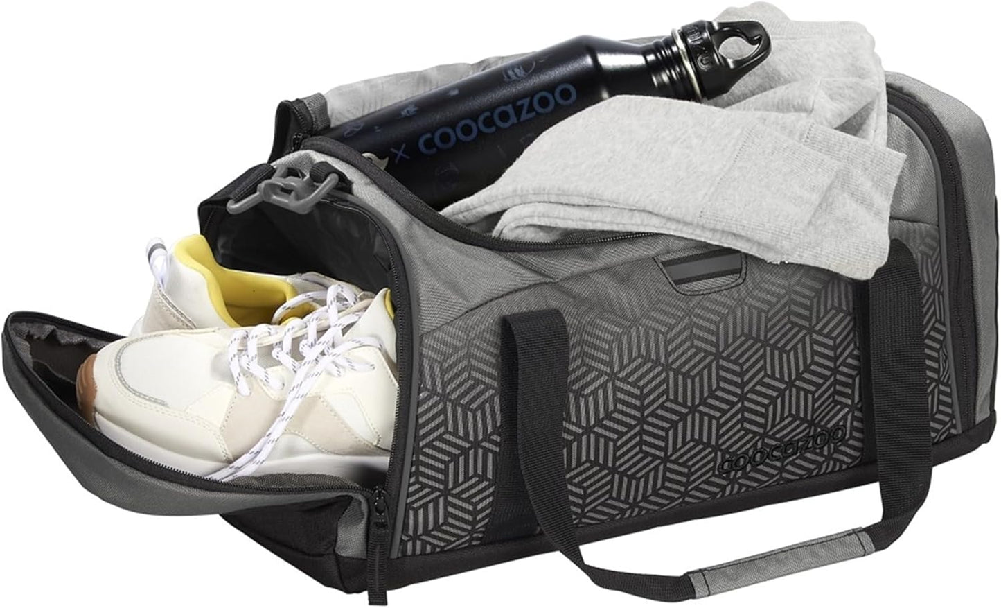 Sporttasche mit Nasswäschefach, 20 Liter, Black Carbon