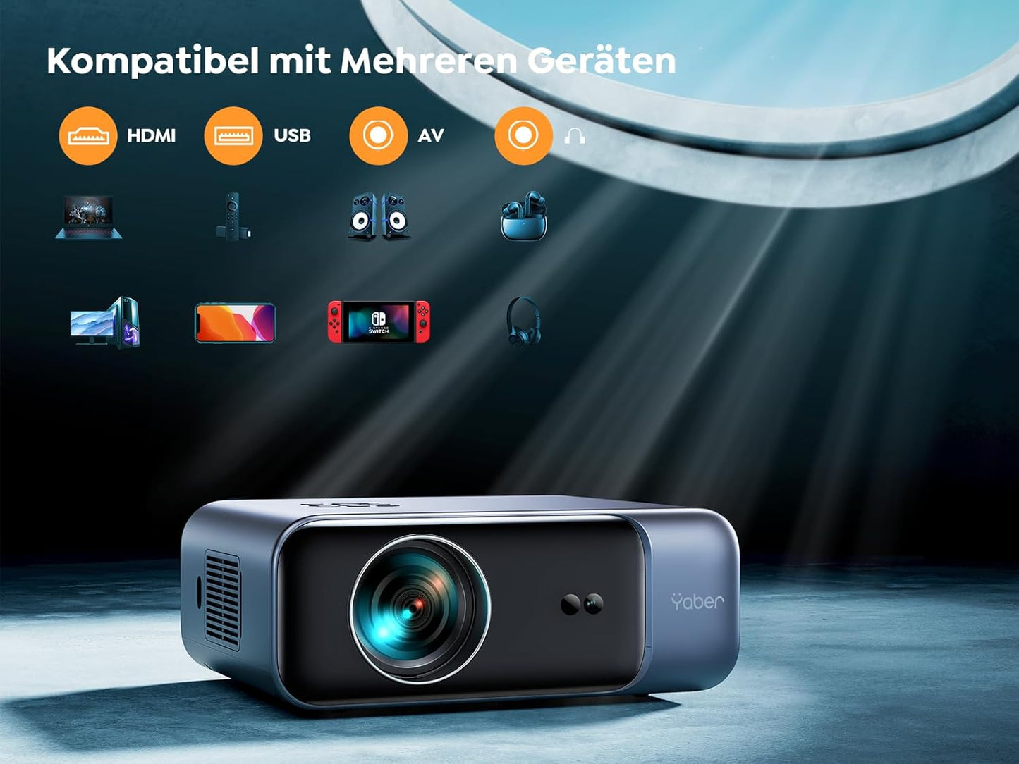 Heimkino Beamer mit Auto-Focus & WiFi 6, Standard