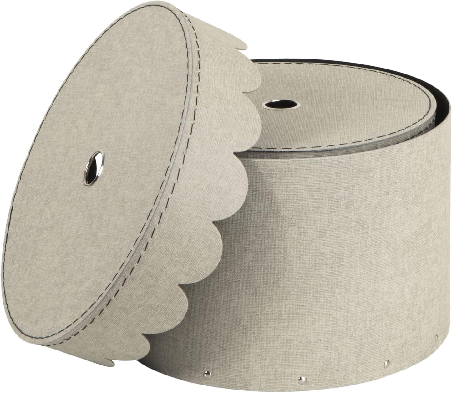 Runde Aufbewahrungsboxen-Set, Beige
