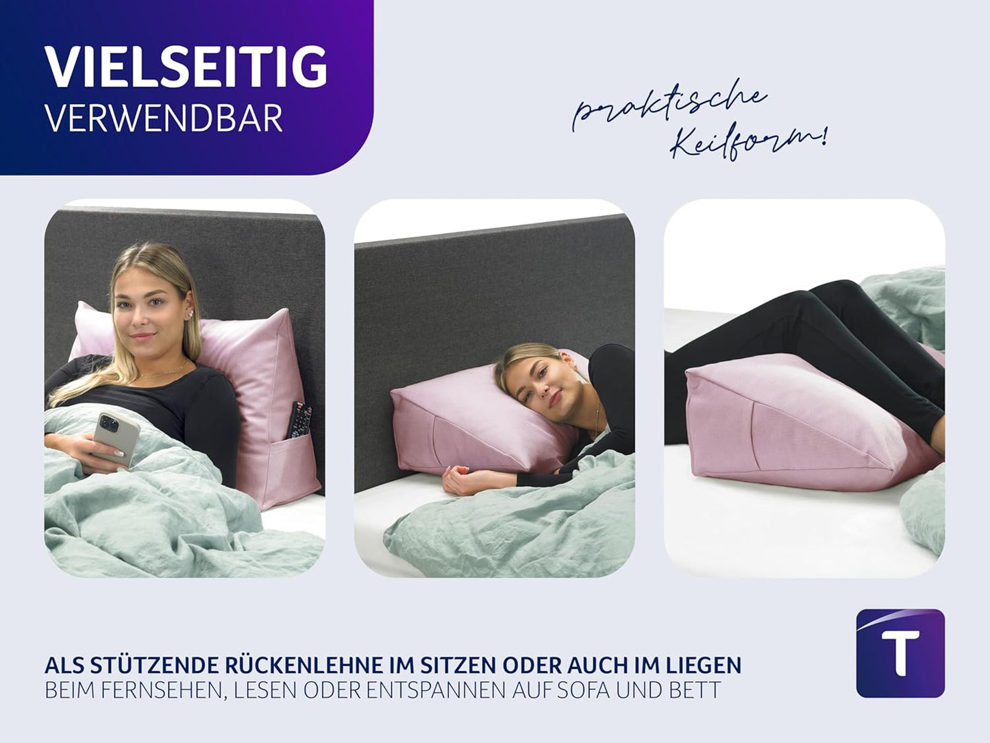 Cozy Lesekissen, Altrosa Lesekissen