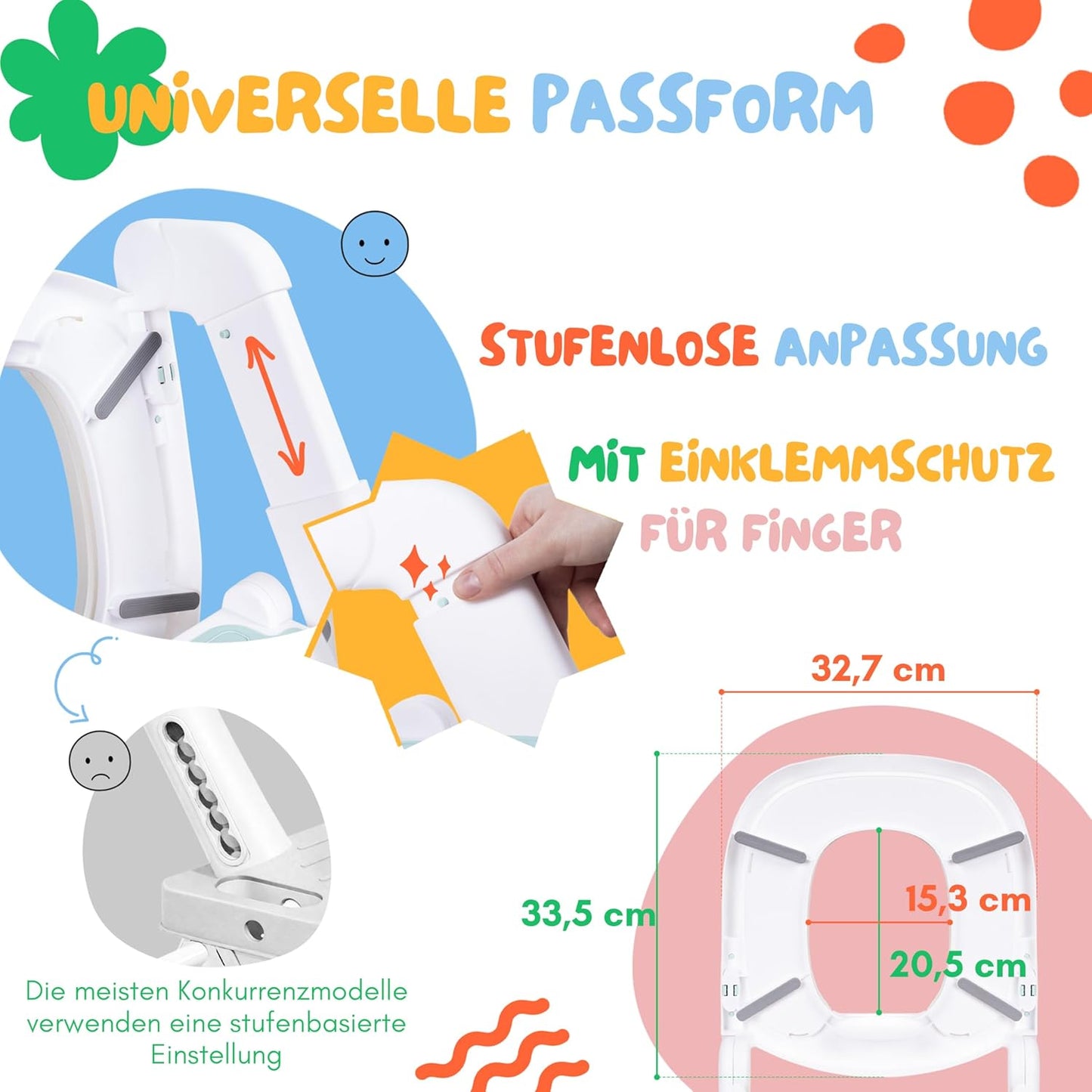 Toilettensitz mit Treppe für Kinder, Blau