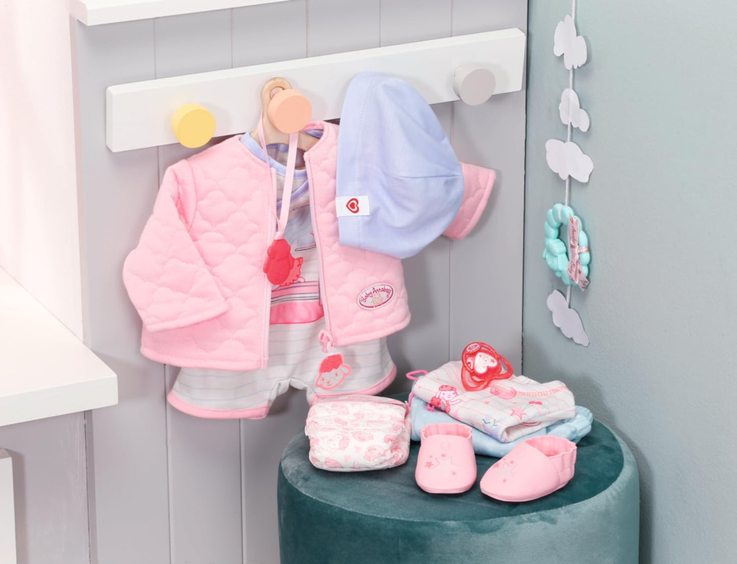 Puppenkleidung Combi Set mit Aufbewahrungskoffer