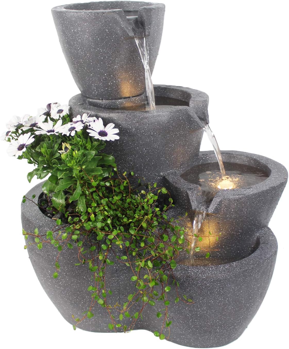 Bepflanzbarer Zimmerbrunnen Botana mit Beleuchtung, Led: Warm-weiß